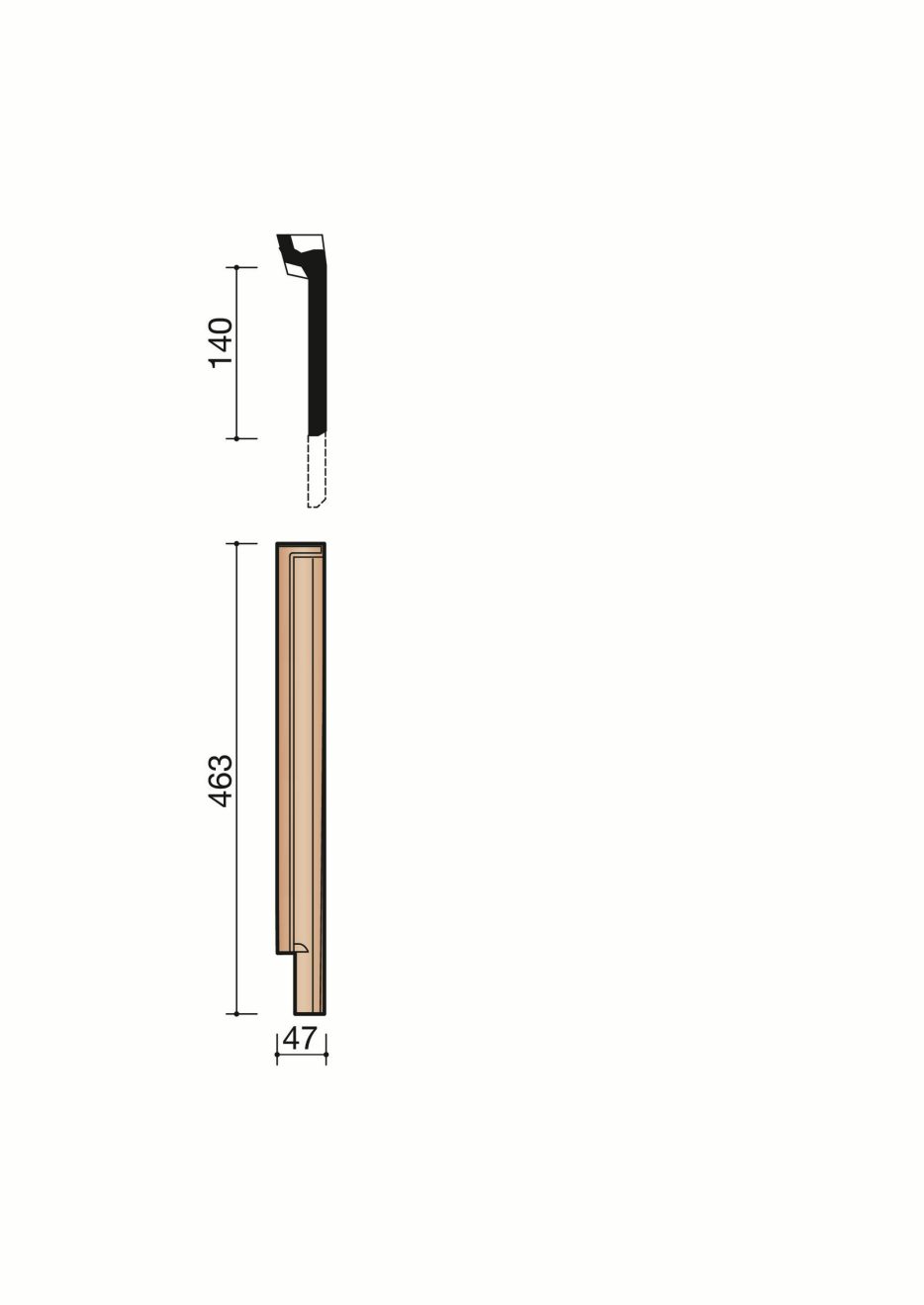 Accessoire terre cuite de tuile Romane 1.2. BR127070. 