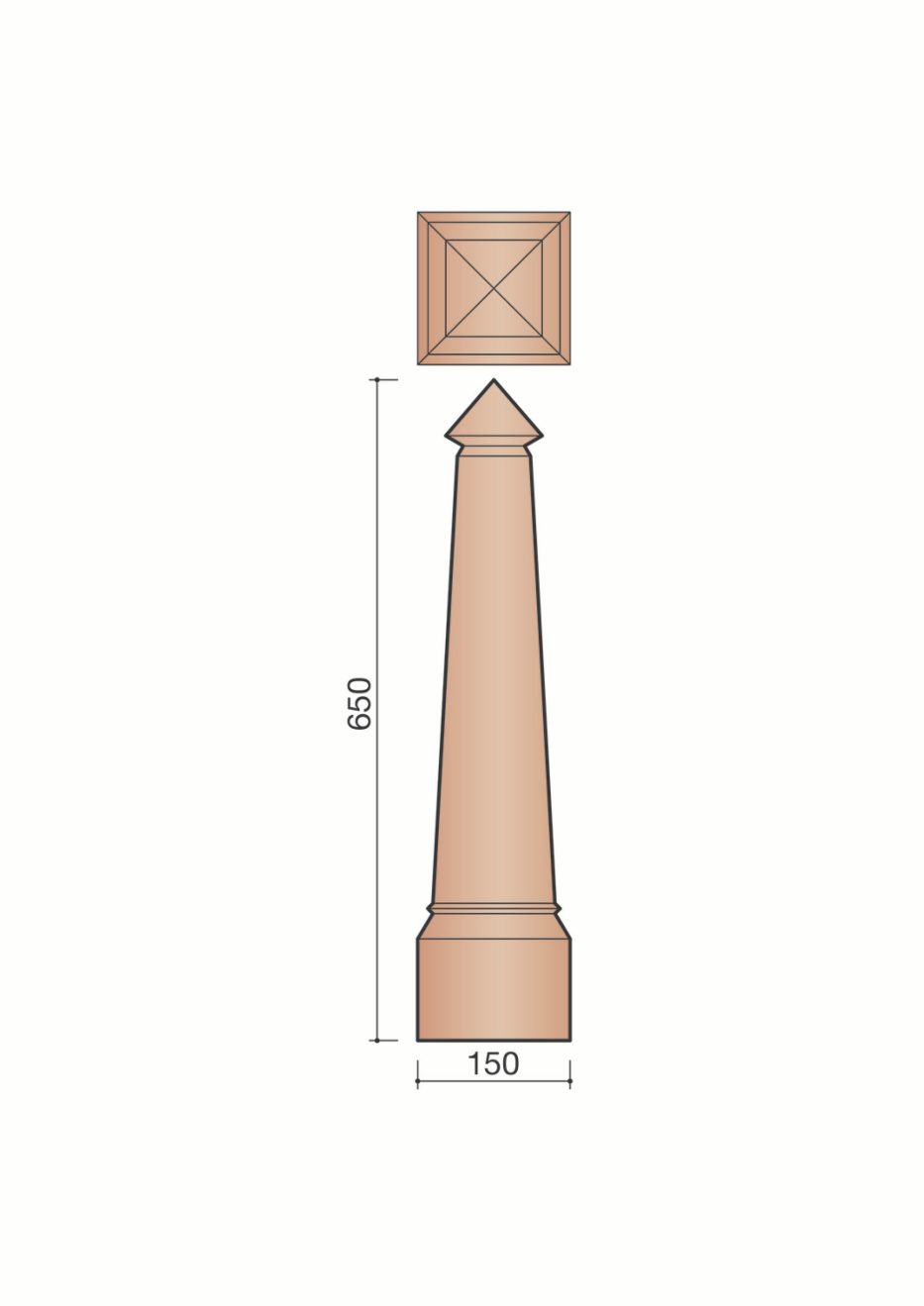 Accessoire terre cuite de tuile Monuments Historiques. AMH5920.