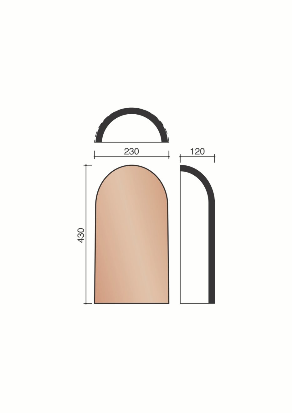 Accessoire terre cuite de tuile. A0001420.