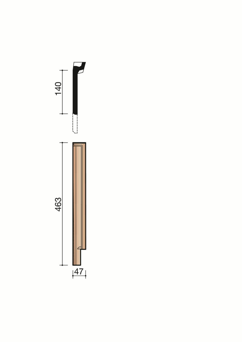 Accessoire terre cuite de tuile Romane 1.2. BR127060.