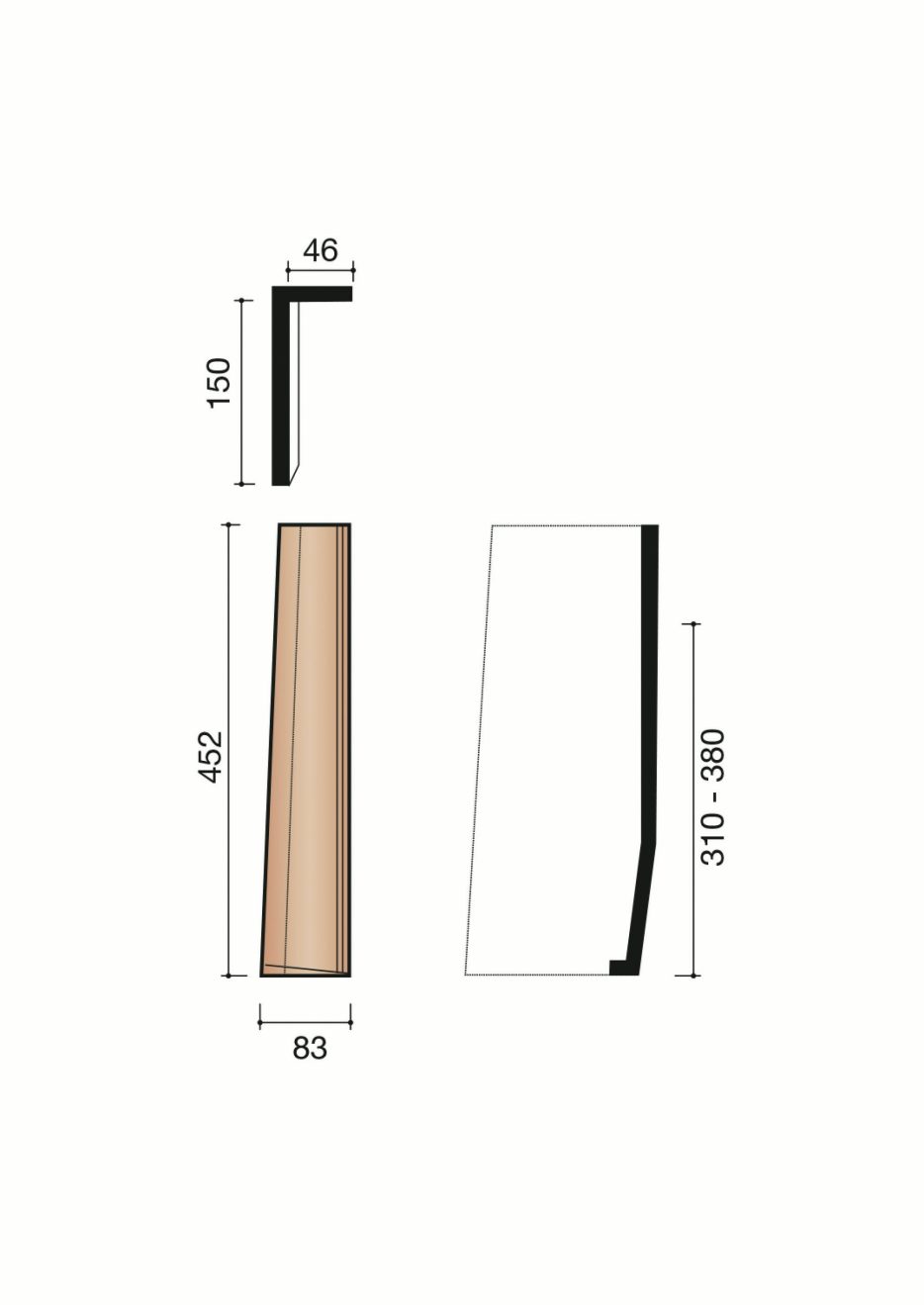 Accessoire terre cuite de tuile Actua. MACT7060. 