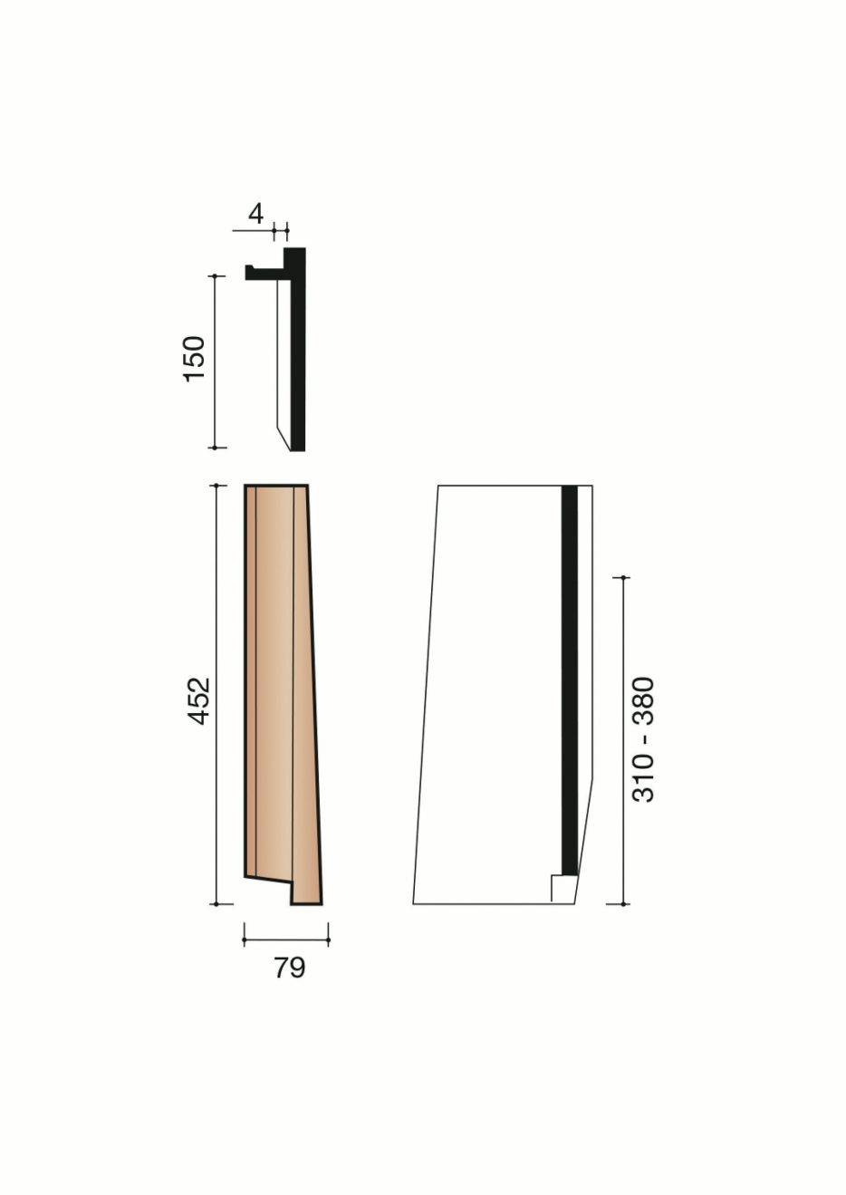 Accessoire terre cuite de tuile Actua. MACT7070. 