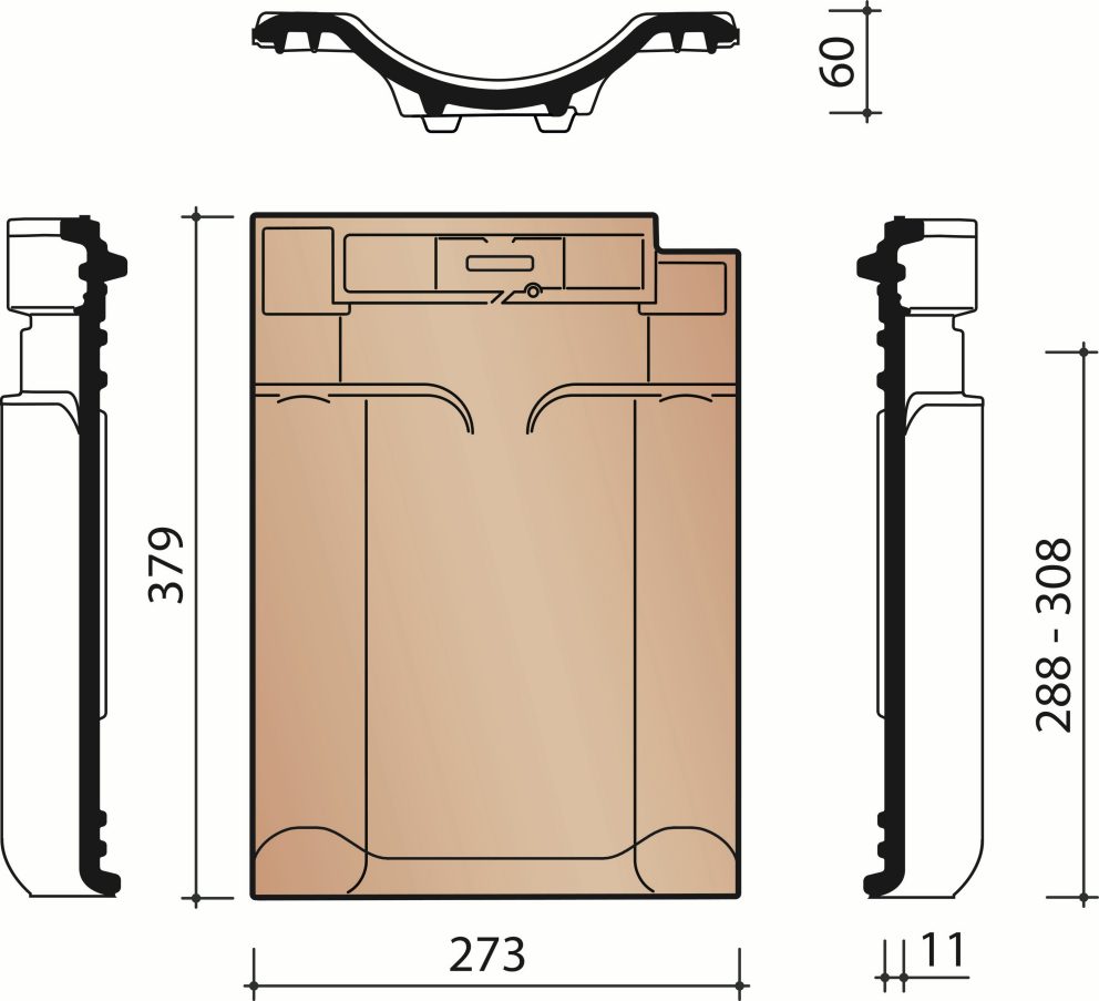 Technical drawing VHV Vario with double wel