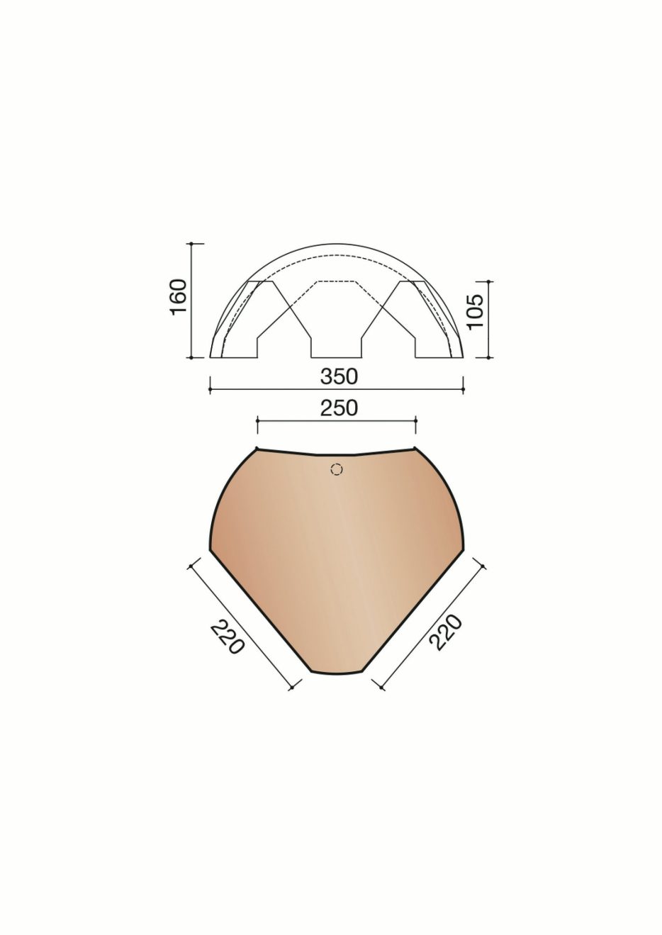 Accessoire terre cuite de tuile. M0005870. 