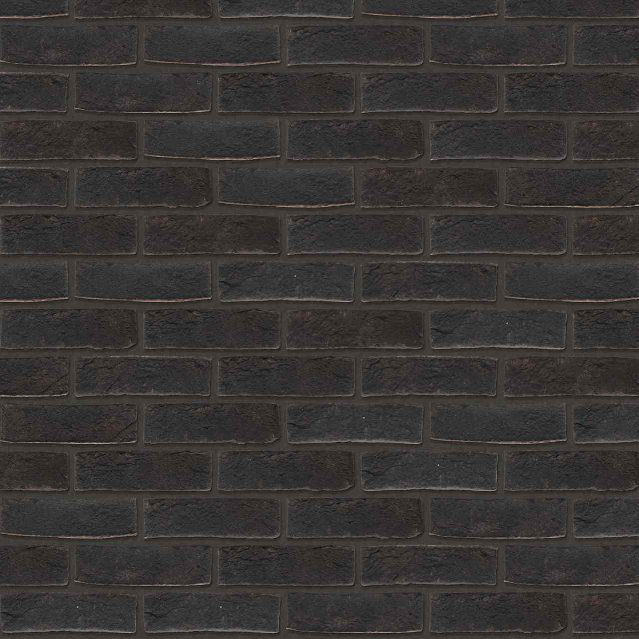 Packshot of Terca Basia Nero Zwart Mangaan facing bricks