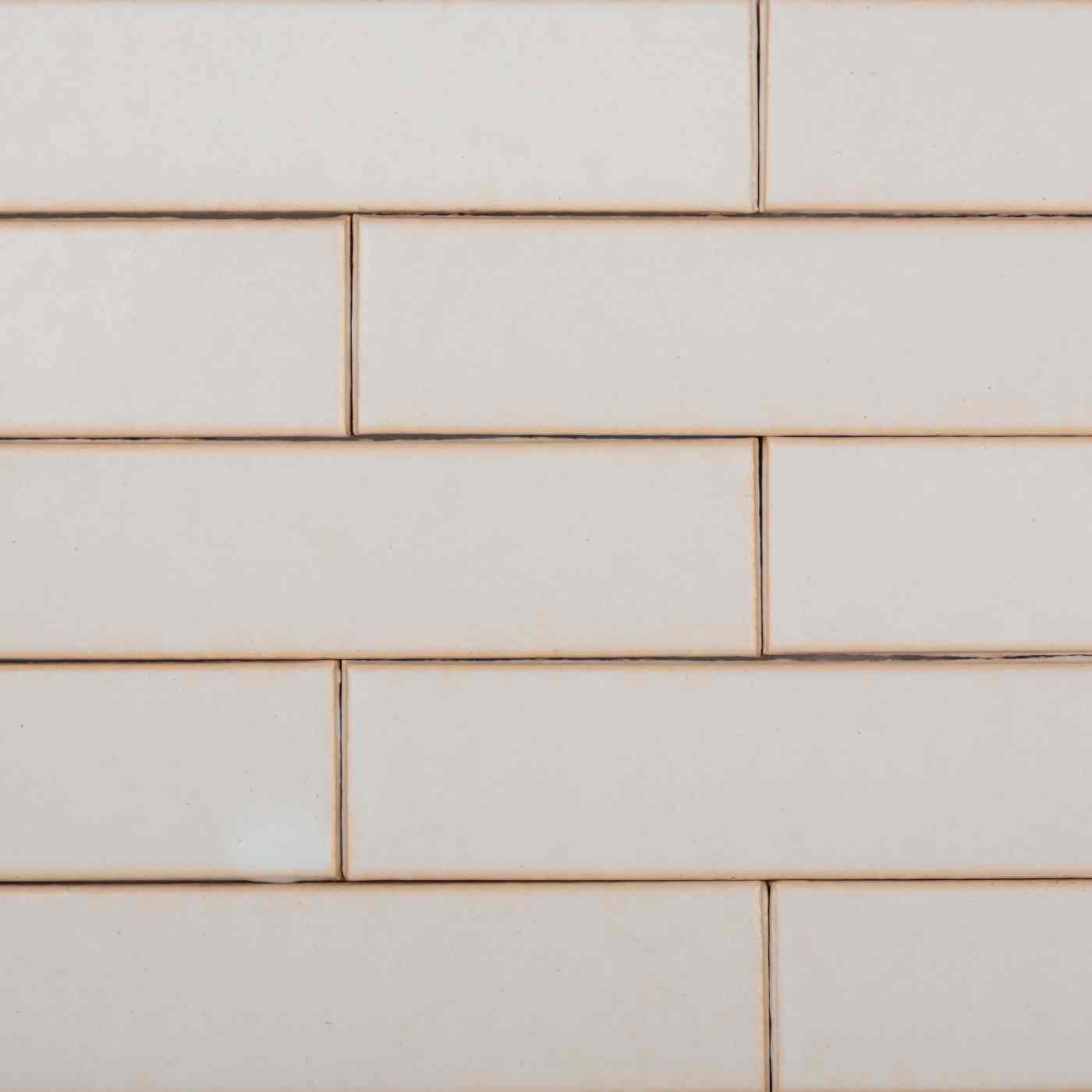 Plaquettes émaillées collées épiderme lisse blanc mat