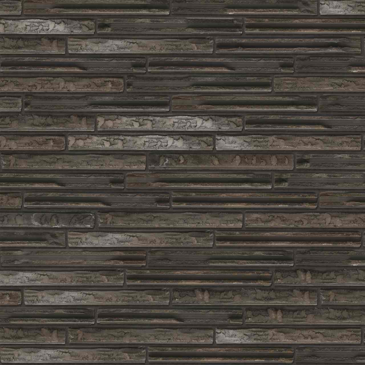 Packshot of a texture with Cassia Zwart Grafiet facing bricks