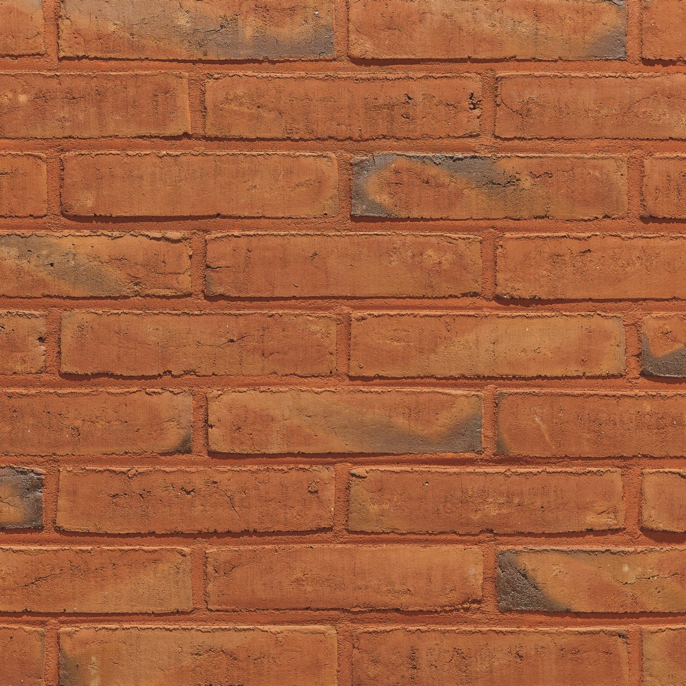 Aquaral Pepper Rood facing bricks in a running bond with mortar joint