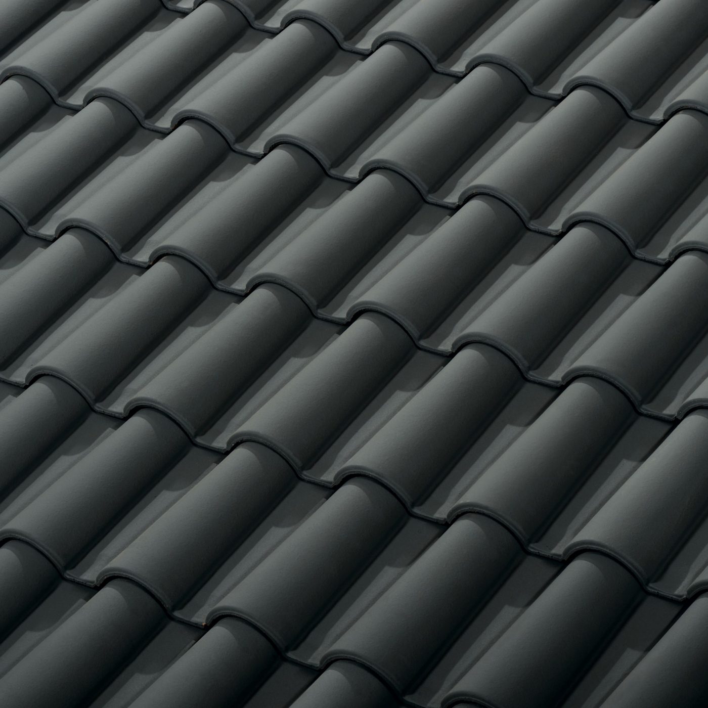 Tuile Grand Moule fortement Galbée Romane Evolution gris anthracite