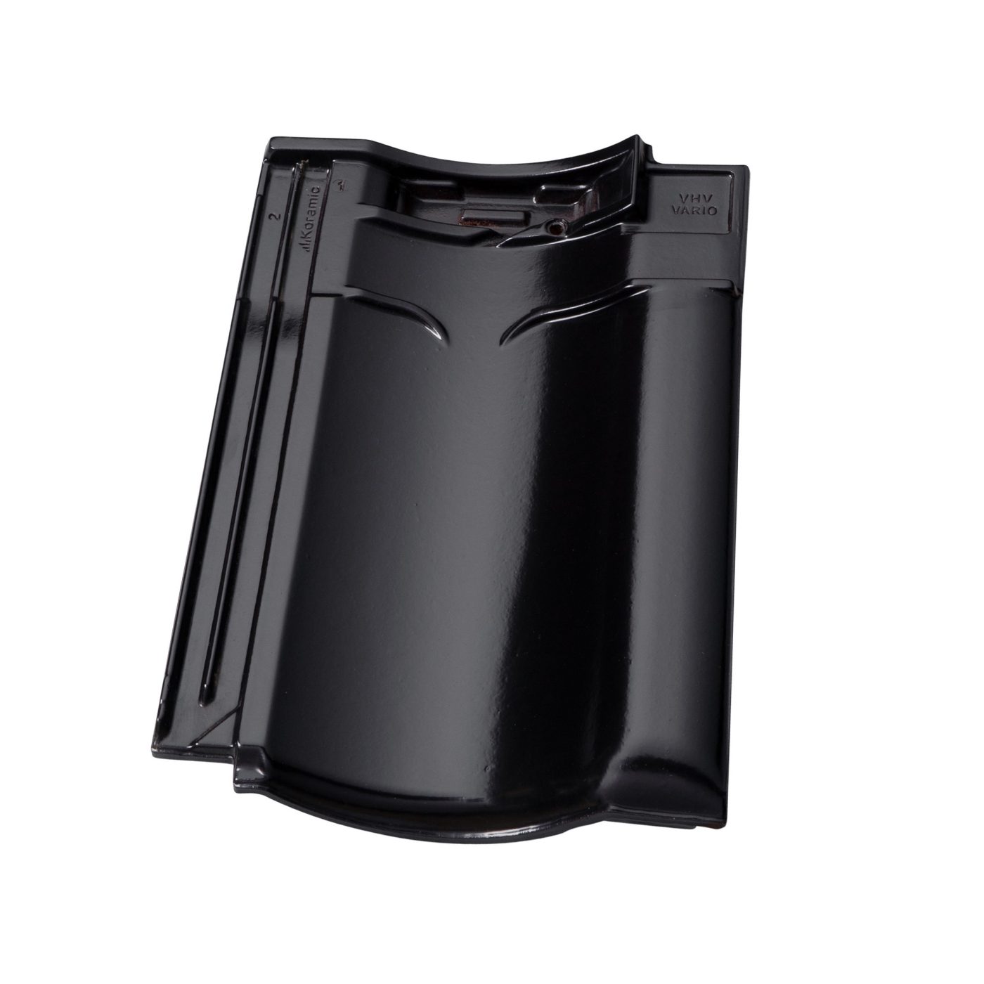 Productshot of the VHV Vario Mat zwart geglazuurd rooftile