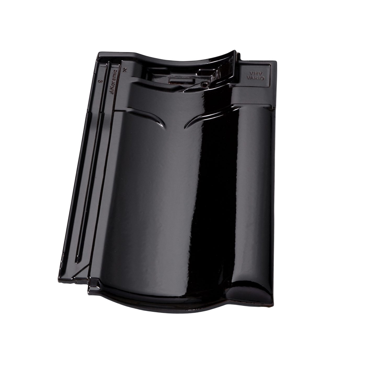 Productshot of the VHV Vario Zwart geglazuurd rooftile