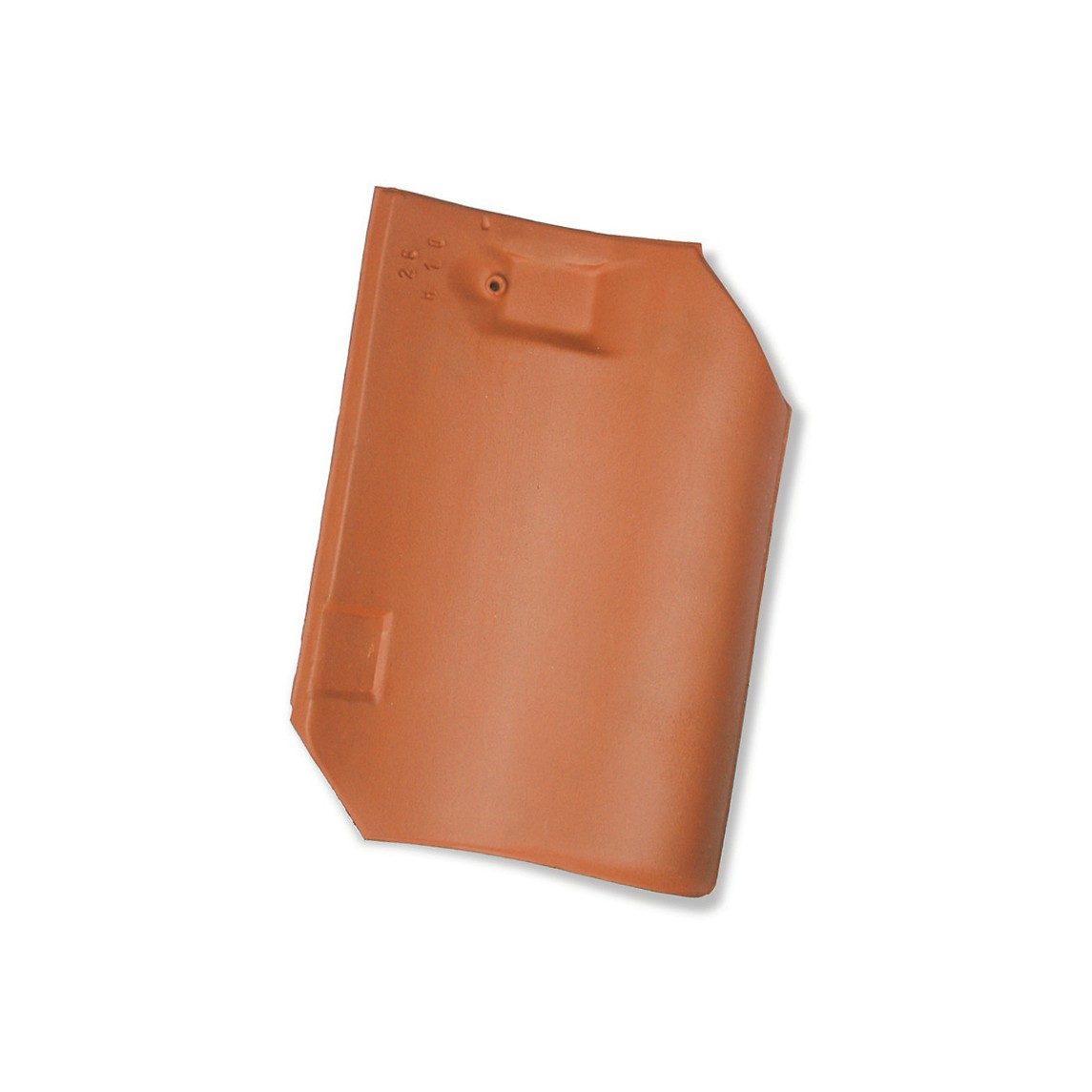 Single product shot of a Oude Pottelbergse Pan 451 Natuurrood roof tile