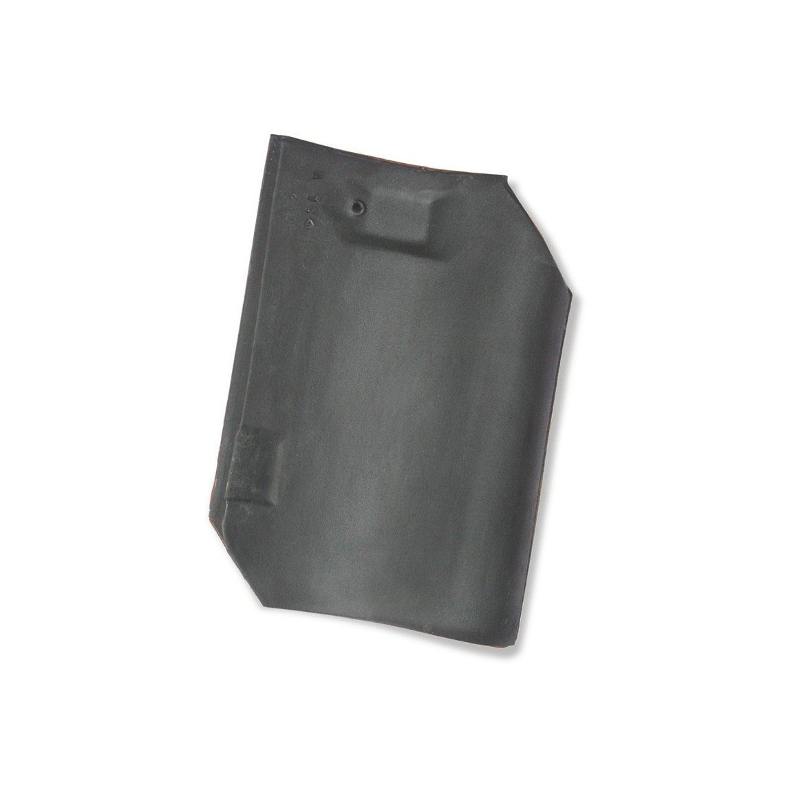 Single product shot of a Oude Pottelbergse Pan 451 Blauw Gesmoord roof tile